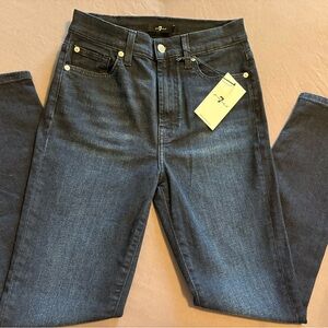 7 For All Mankind Dark Blue Ankle Jeans NWT
